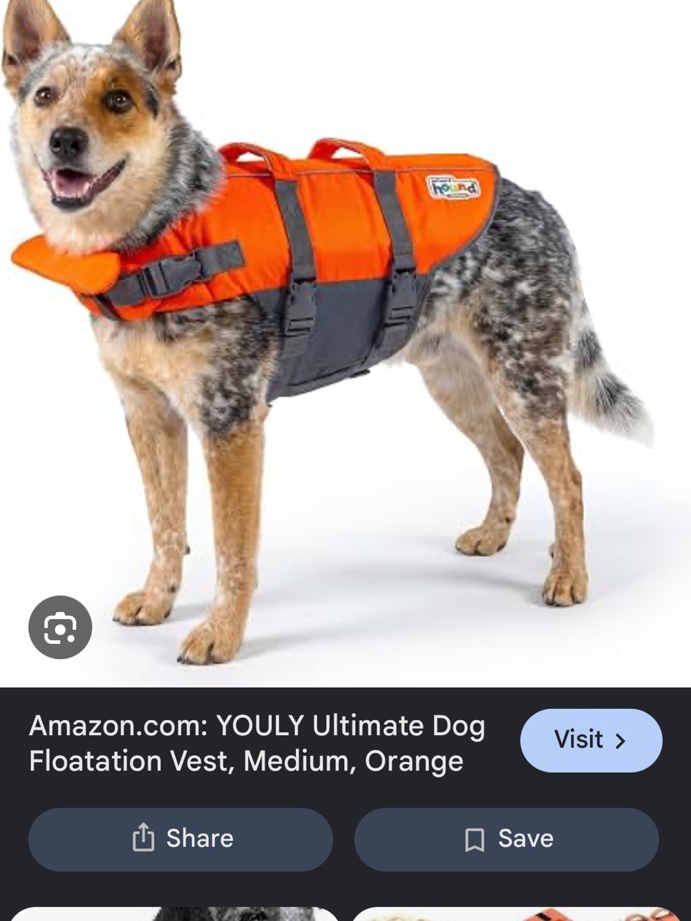 YOULY Dog Floatation Vest with Mermaid Fin, X-Large NWT